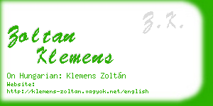 zoltan klemens business card