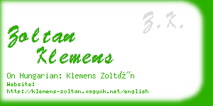 zoltan klemens business card